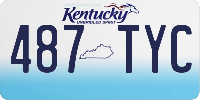 KY license plate 487TYC