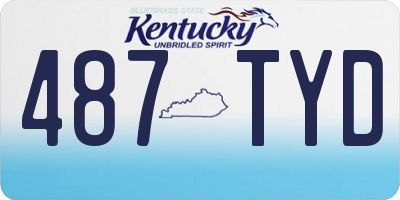 KY license plate 487TYD