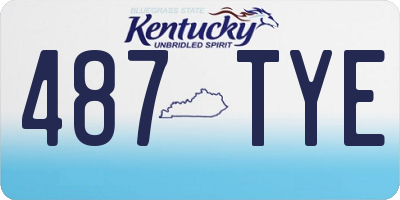 KY license plate 487TYE