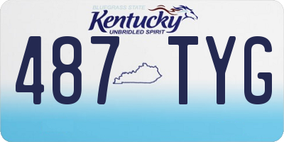 KY license plate 487TYG