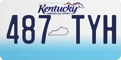 KY license plate 487TYH