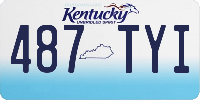 KY license plate 487TYI