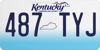 KY license plate 487TYJ