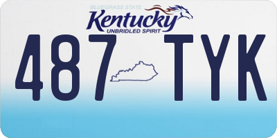 KY license plate 487TYK