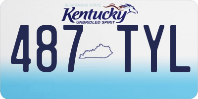 KY license plate 487TYL