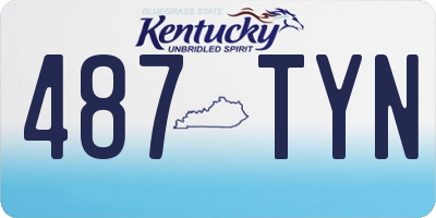 KY license plate 487TYN