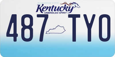 KY license plate 487TYO