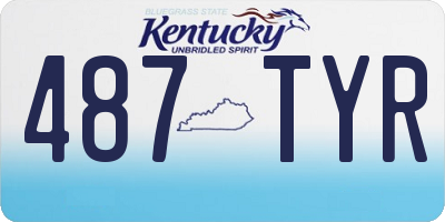 KY license plate 487TYR