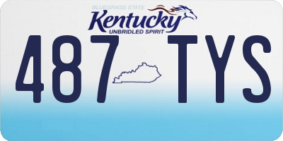 KY license plate 487TYS