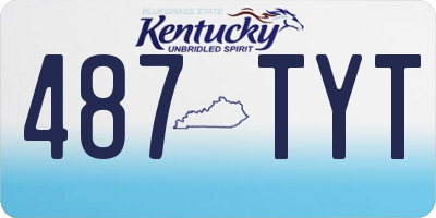 KY license plate 487TYT
