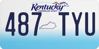 KY license plate 487TYU