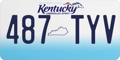 KY license plate 487TYV