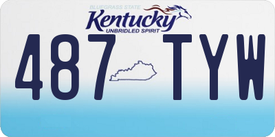 KY license plate 487TYW