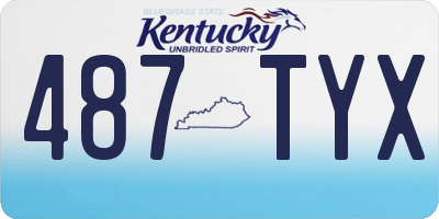 KY license plate 487TYX