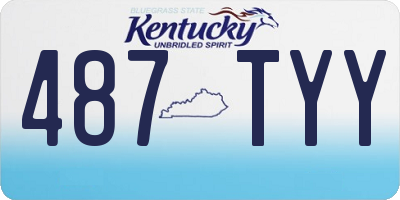 KY license plate 487TYY