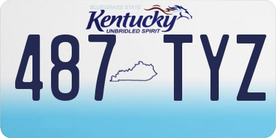 KY license plate 487TYZ