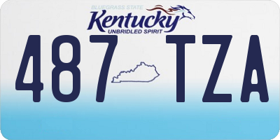 KY license plate 487TZA