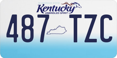 KY license plate 487TZC