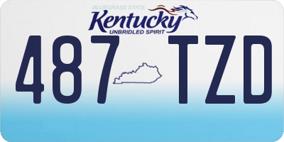 KY license plate 487TZD