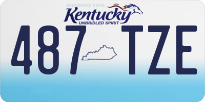 KY license plate 487TZE