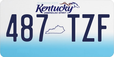 KY license plate 487TZF