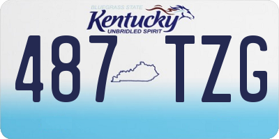 KY license plate 487TZG