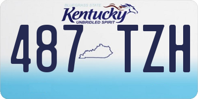 KY license plate 487TZH