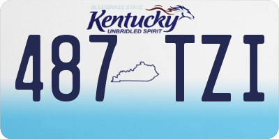 KY license plate 487TZI