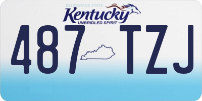 KY license plate 487TZJ