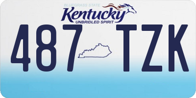 KY license plate 487TZK