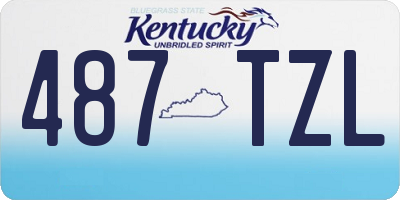 KY license plate 487TZL