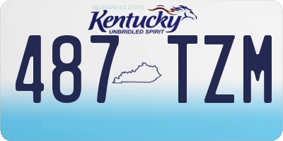 KY license plate 487TZM