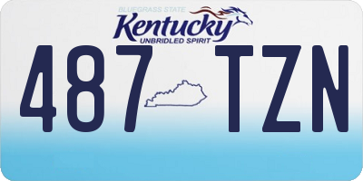 KY license plate 487TZN
