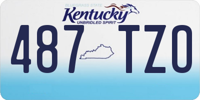 KY license plate 487TZO