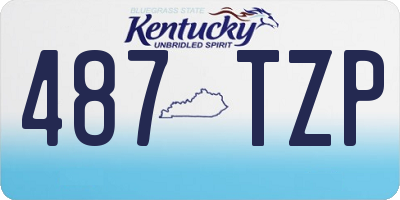 KY license plate 487TZP