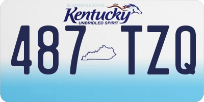 KY license plate 487TZQ