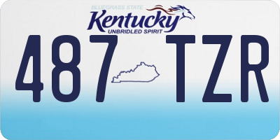 KY license plate 487TZR