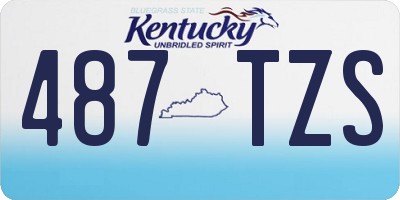 KY license plate 487TZS