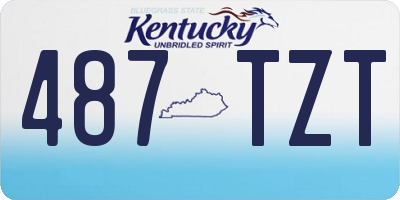 KY license plate 487TZT