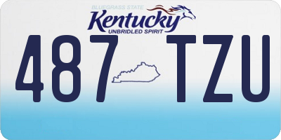 KY license plate 487TZU