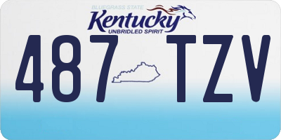 KY license plate 487TZV