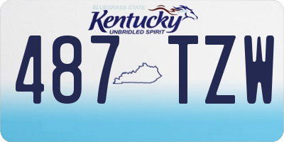 KY license plate 487TZW