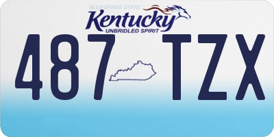 KY license plate 487TZX