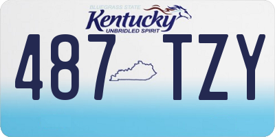KY license plate 487TZY