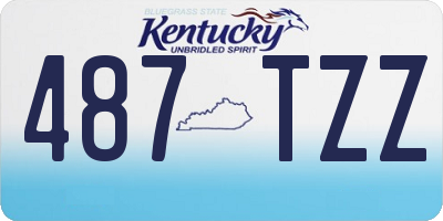 KY license plate 487TZZ