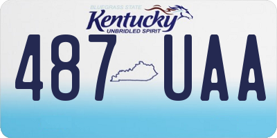 KY license plate 487UAA