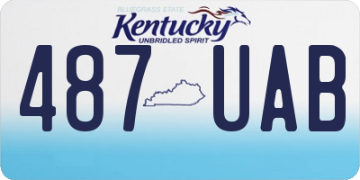 KY license plate 487UAB