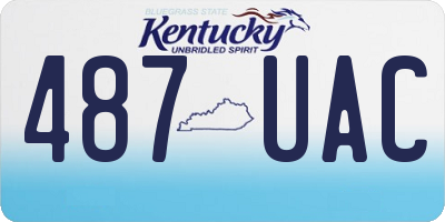 KY license plate 487UAC