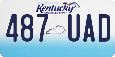 KY license plate 487UAD