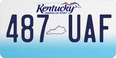KY license plate 487UAF